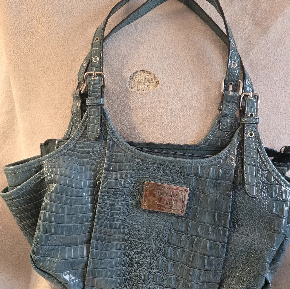 Nicole By Nicole Miller Handbag In Teal Blue 10